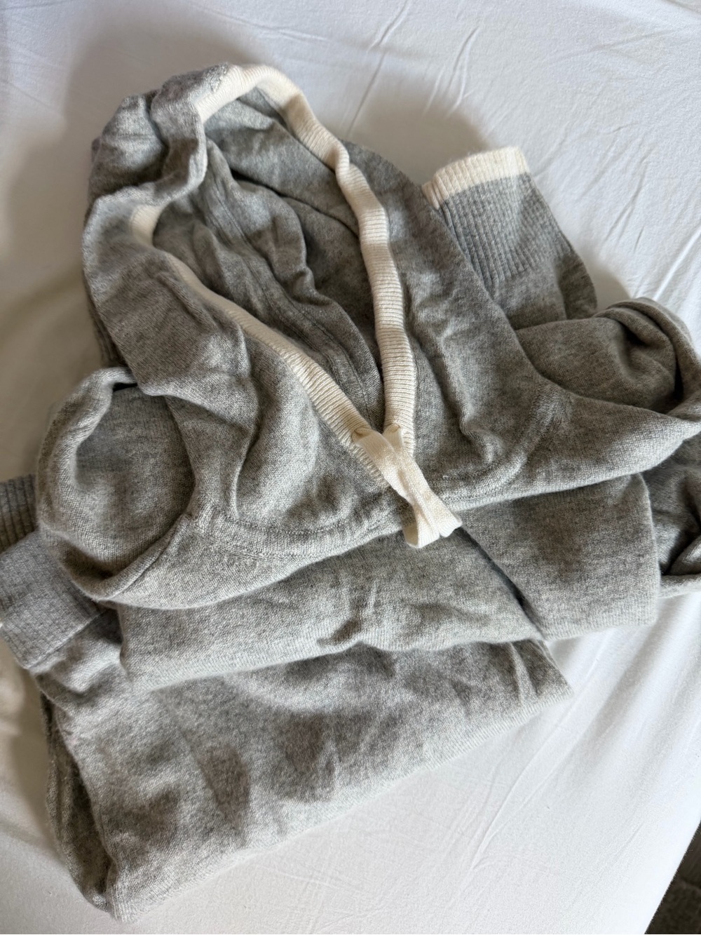 summersalt Gray Hoodie & pants with Cream Trim